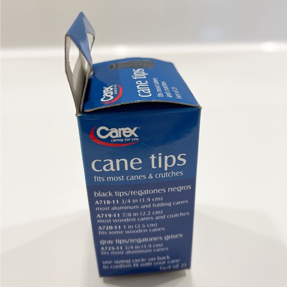 ONE Carex Cane Tip Fits Most Standard Canes and Crutches A719-11 7/8 Inches - Picture 6 of 7